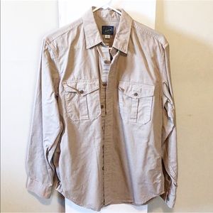 J. CREW Tan Khaki Button Down Shirt Jacket